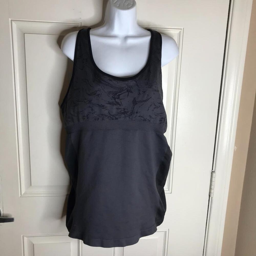 Fabletics Women's Eliza Seamless Tank Top Grey/Pink NEW~ Size 3X/22